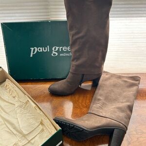 Paul Green Chocolate Heeled Boots
